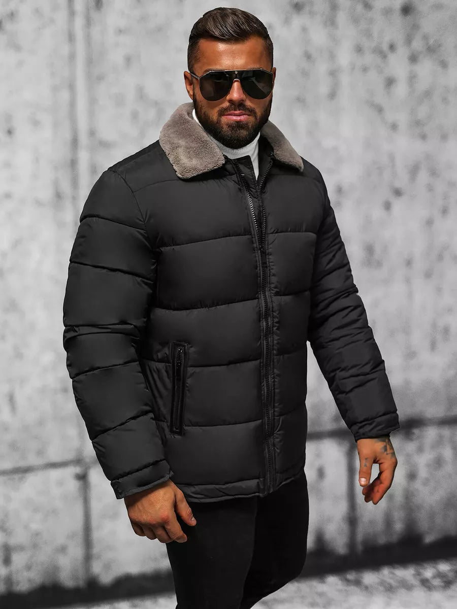 Men's black quilted jacket Andre