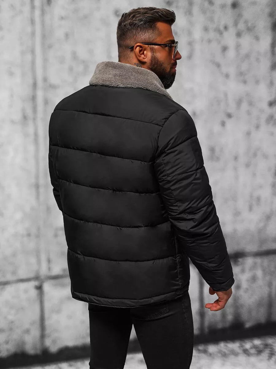 Men's black quilted jacket Andre