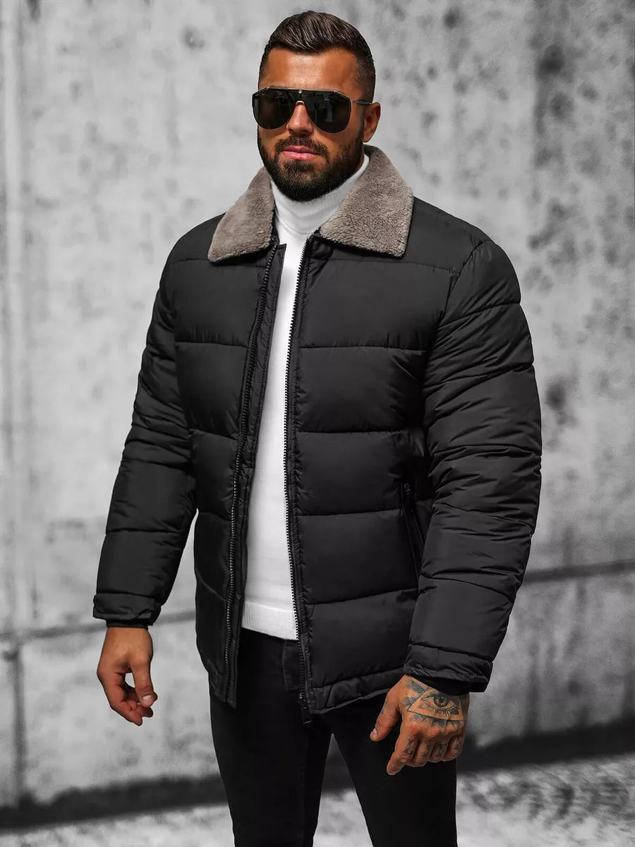 Men's black quilted jacket Andre