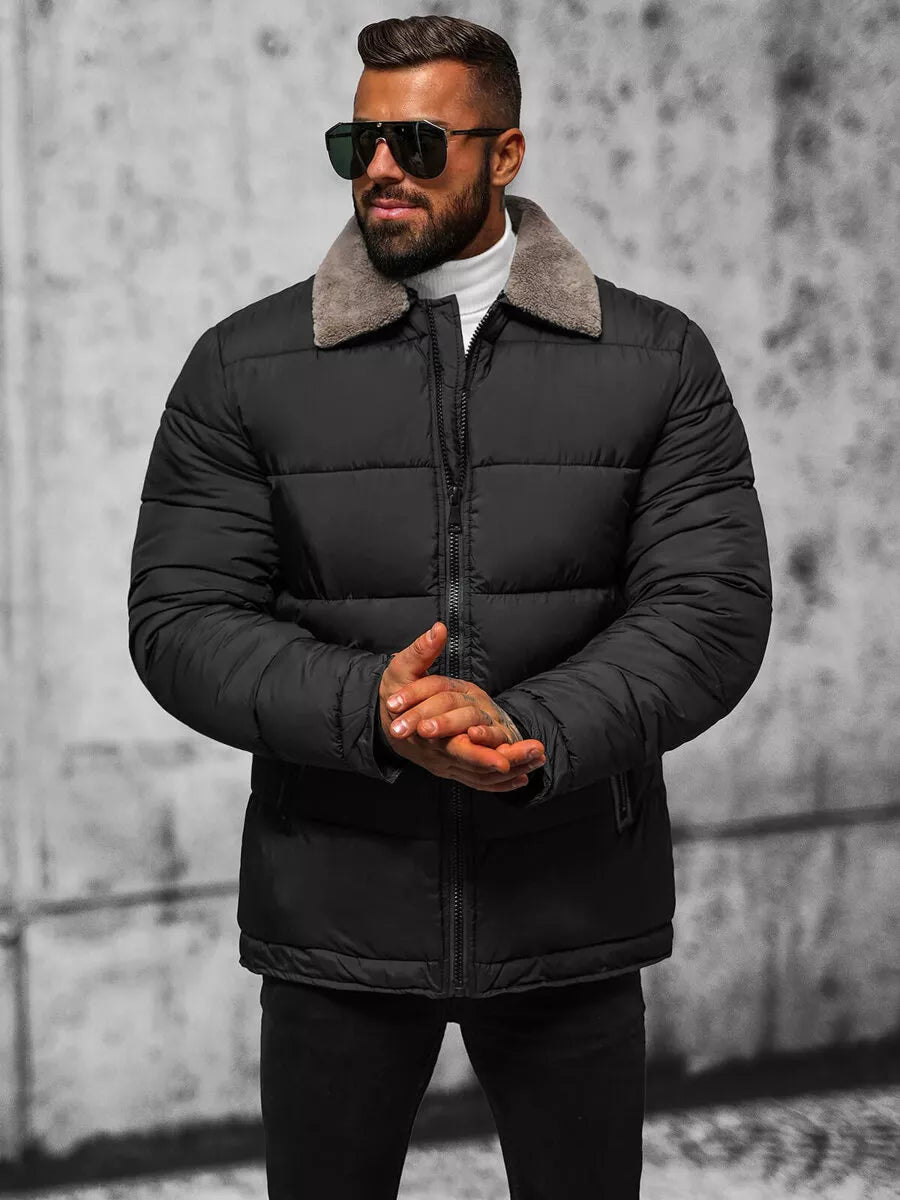 Men's black quilted jacket Andre