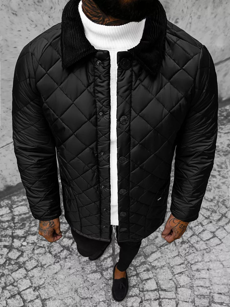 Men's black quilted jacket Boris