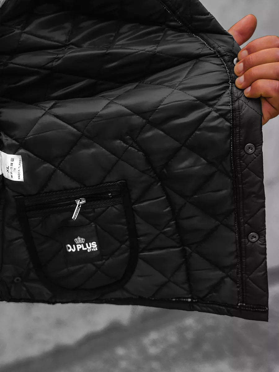 Men's black quilted jacket Boris