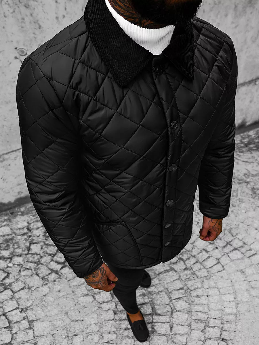 Men's black quilted jacket Boris