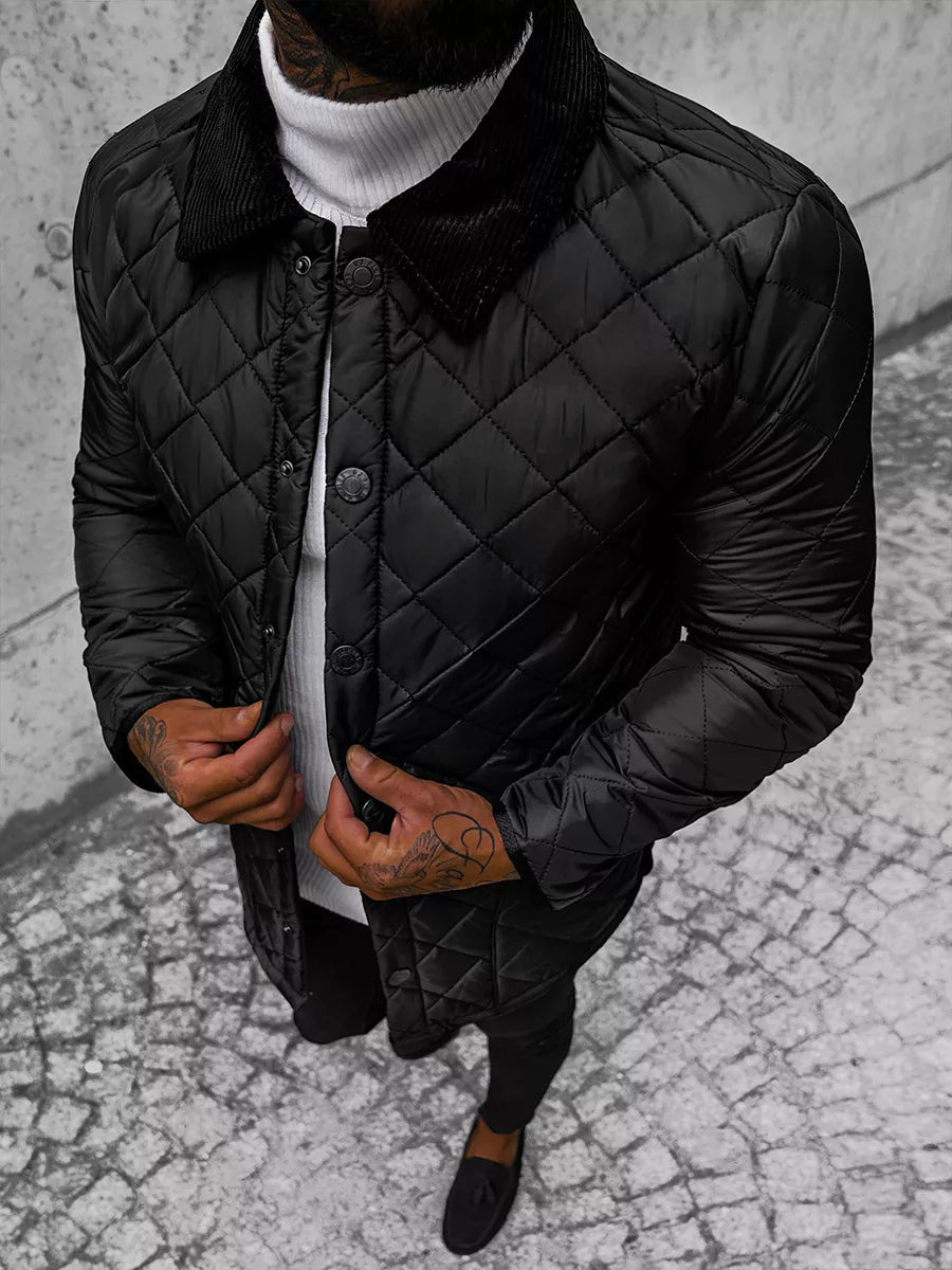 Men's black quilted jacket Boris