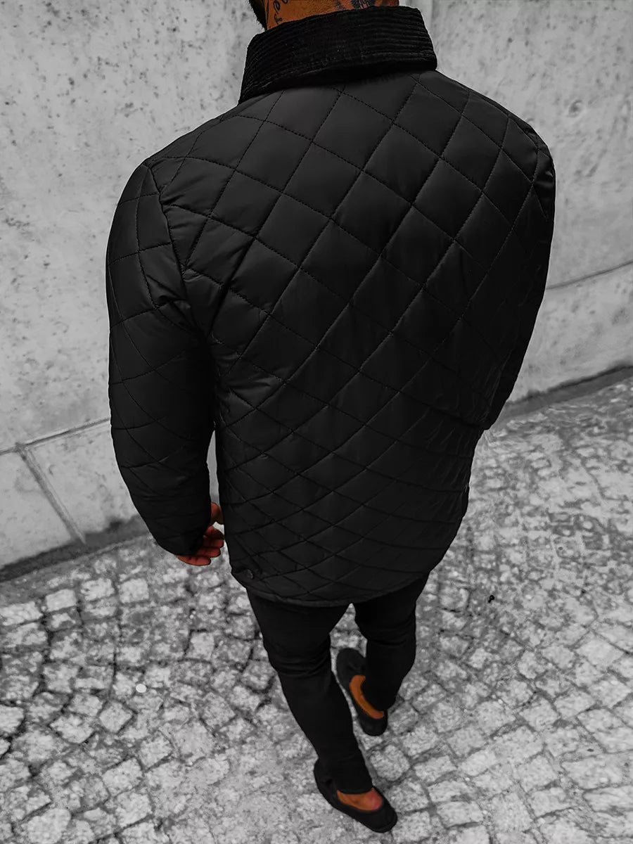 Men's black quilted jacket Boris