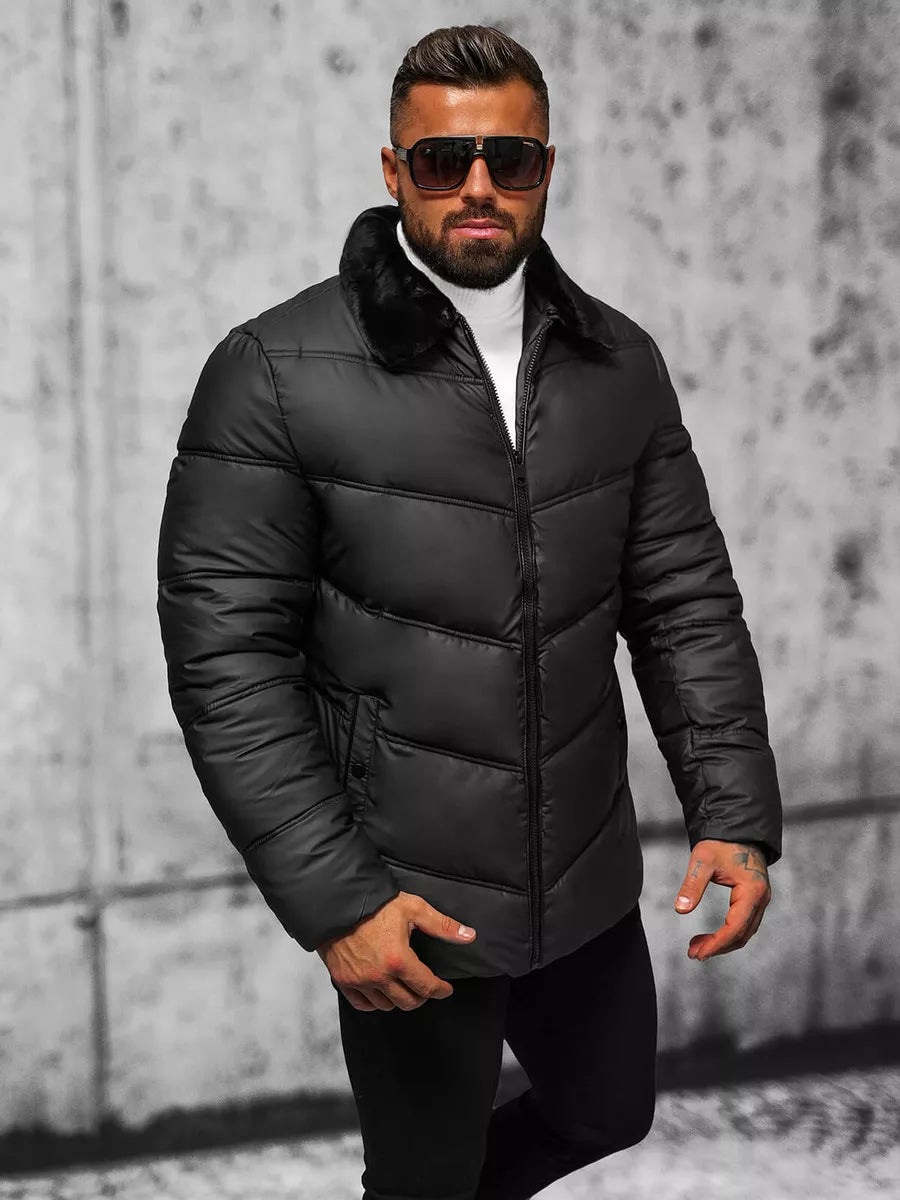 Men's black quilted jacket Rodrigo