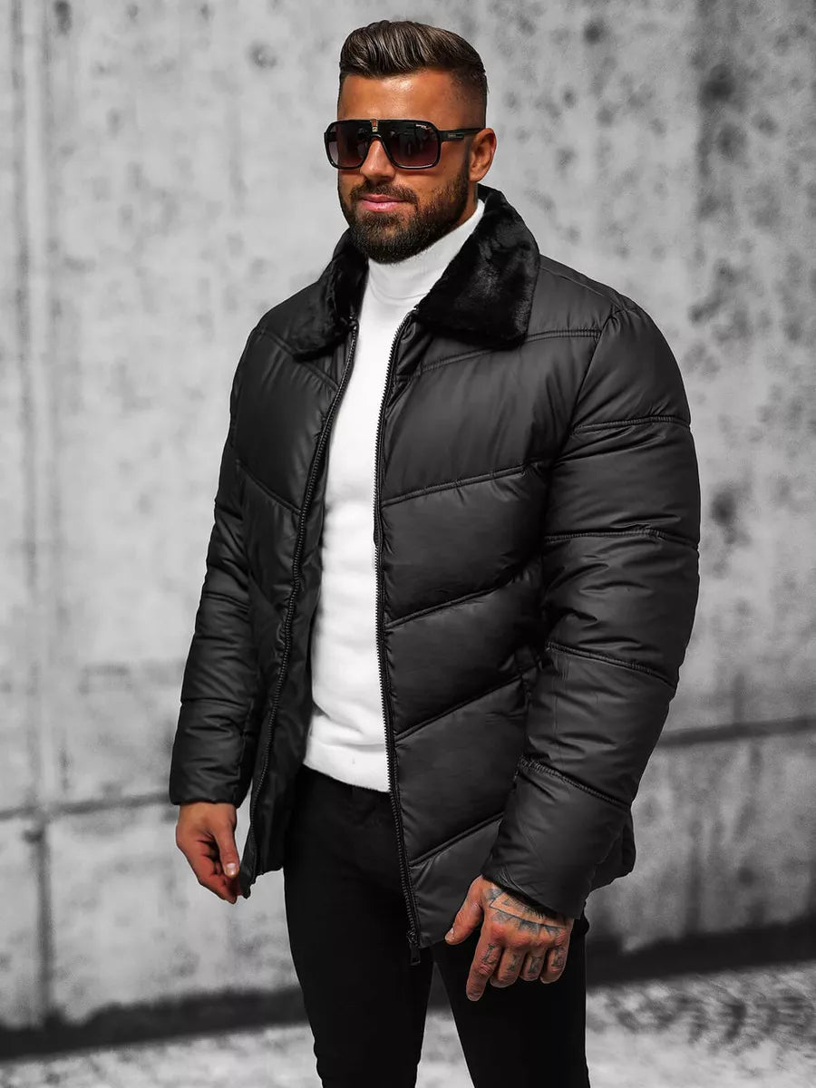 Men's black quilted jacket Rodrigo