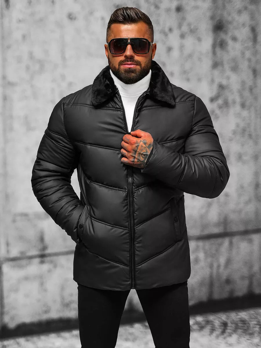 Men's black quilted jacket Rodrigo