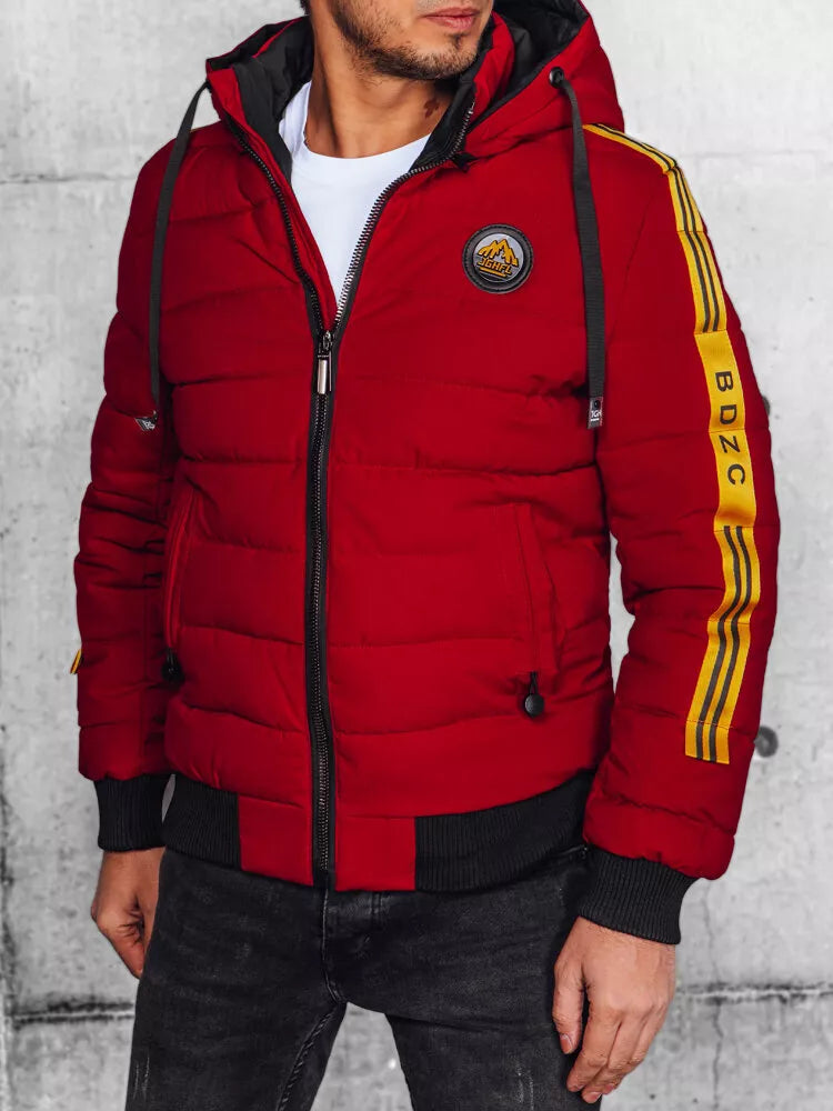 Men's red quilted jacket Romel 