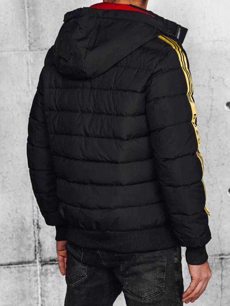 Men's black quilted jacket Romel