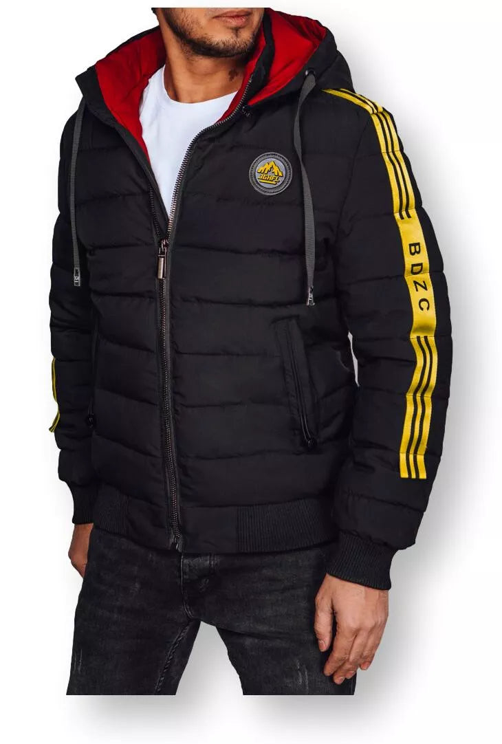 Men's black quilted jacket Romel