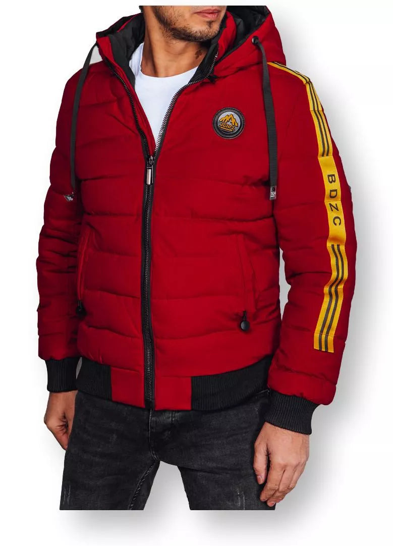 Men's red quilted jacket Romel 