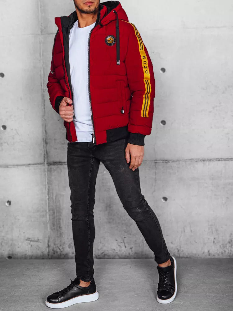 Men's red quilted jacket Romel 
