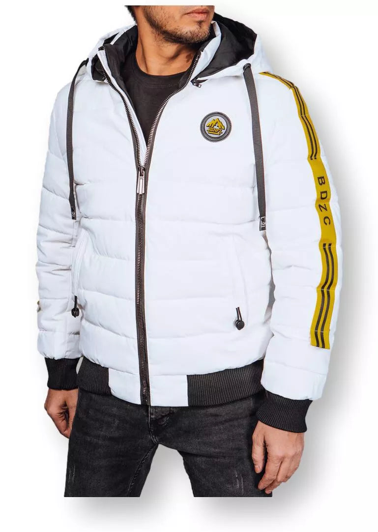 Men's white quilted jacket Romel 