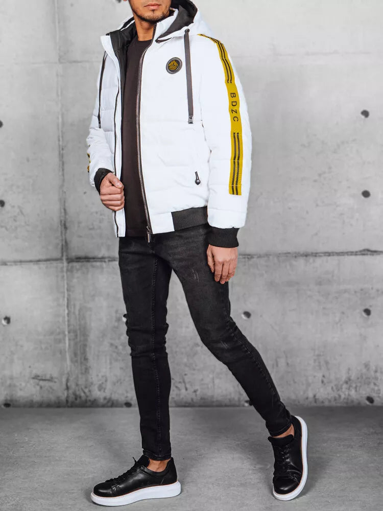 Men's white quilted jacket Romel 