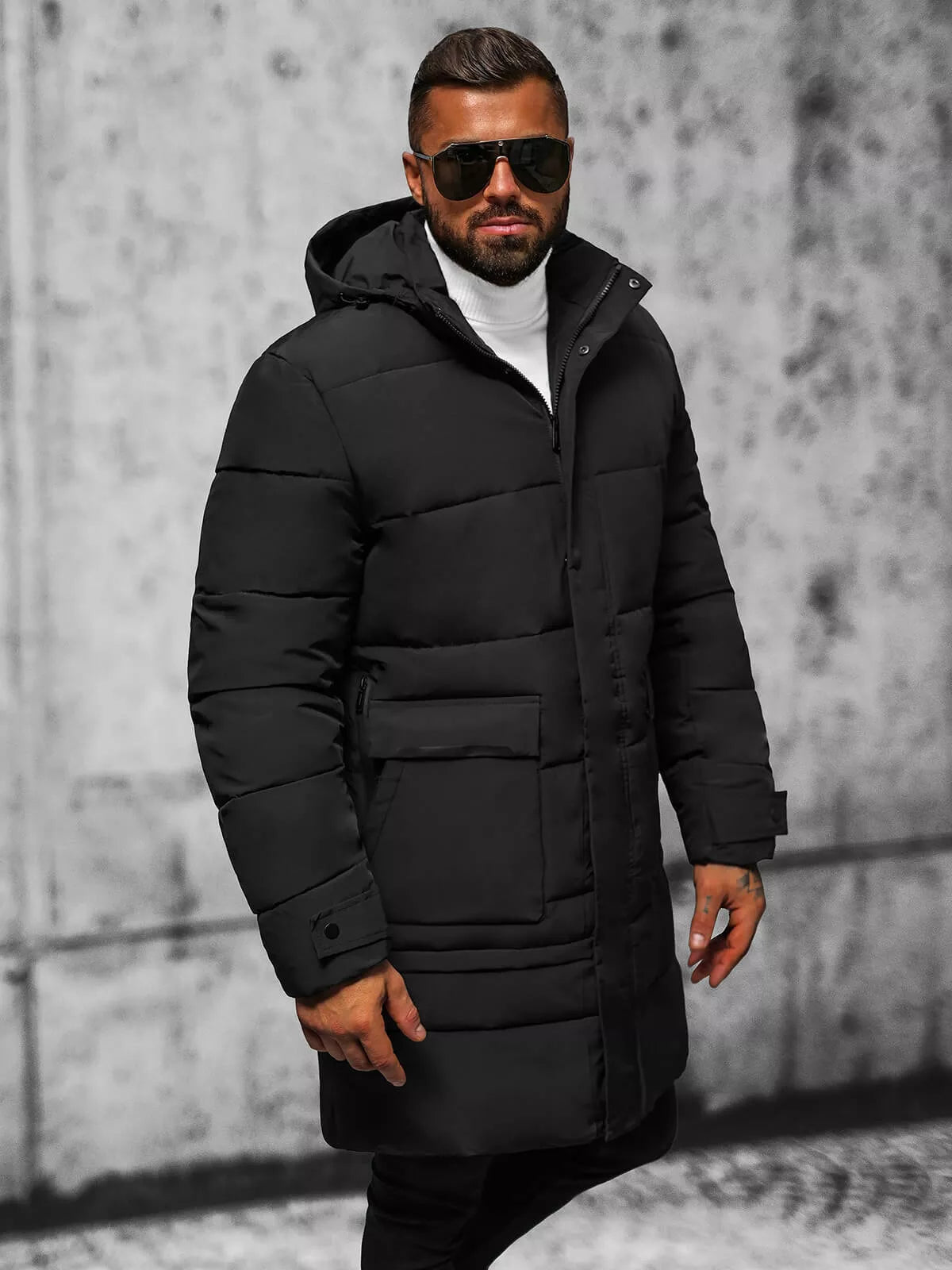 Men's black quilted jacket Storm
