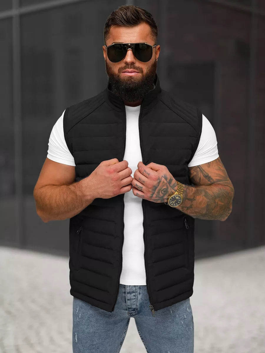 Men's black vest Edoar