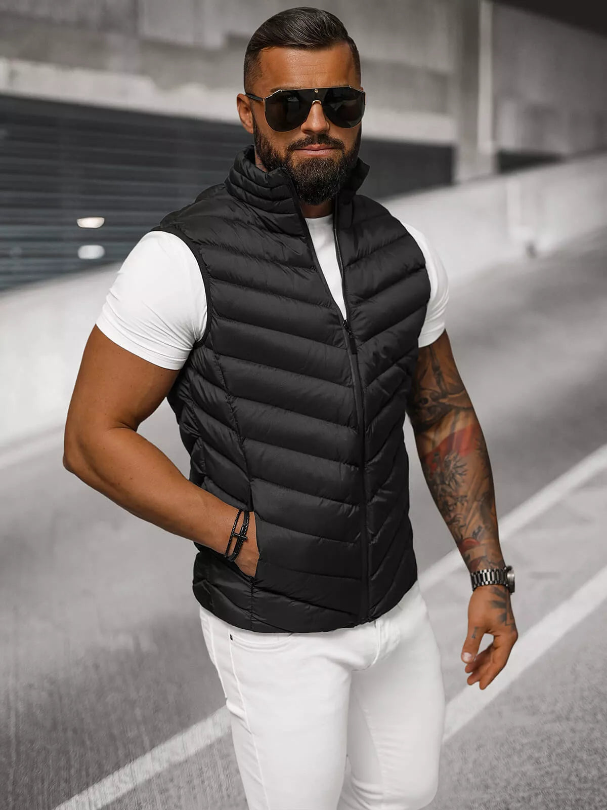Men's black vest Lite