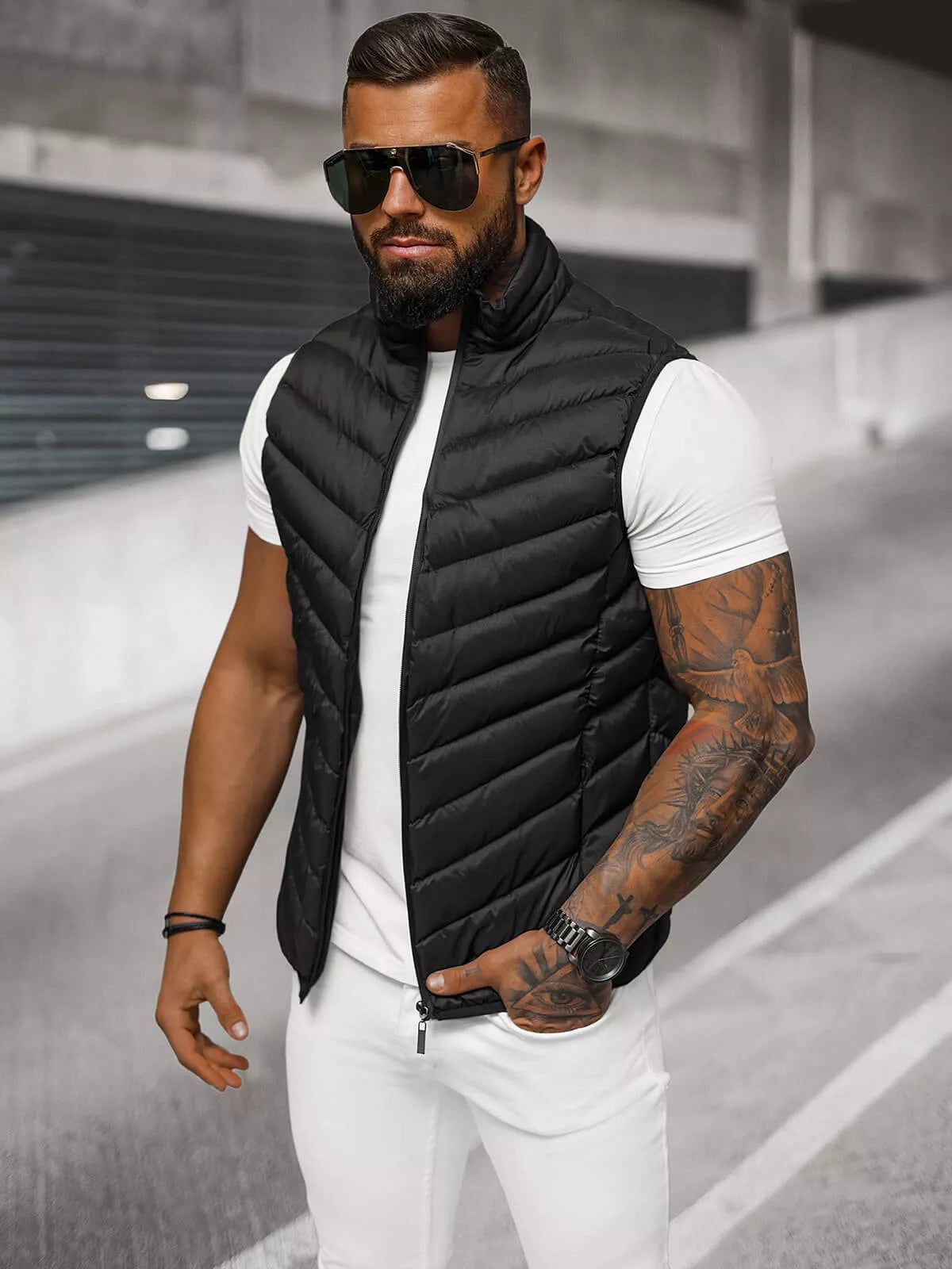 Men's black vest Lite