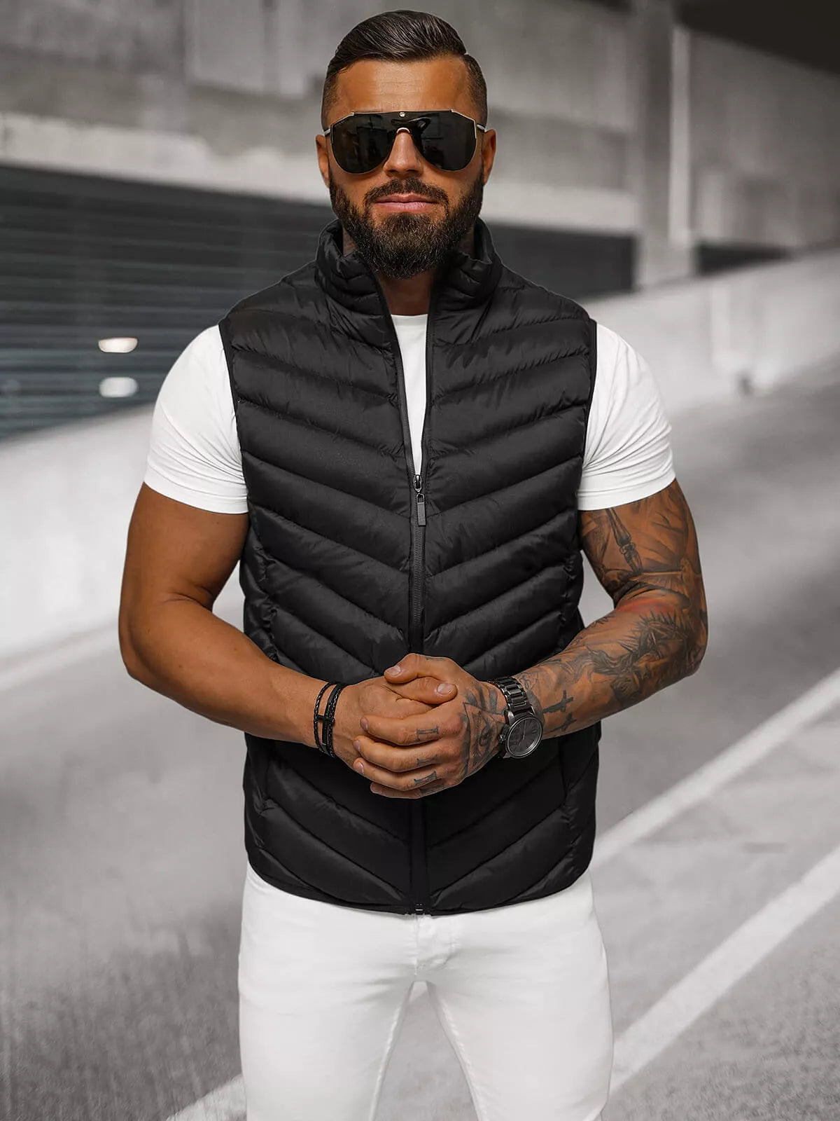Men's black vest Lite