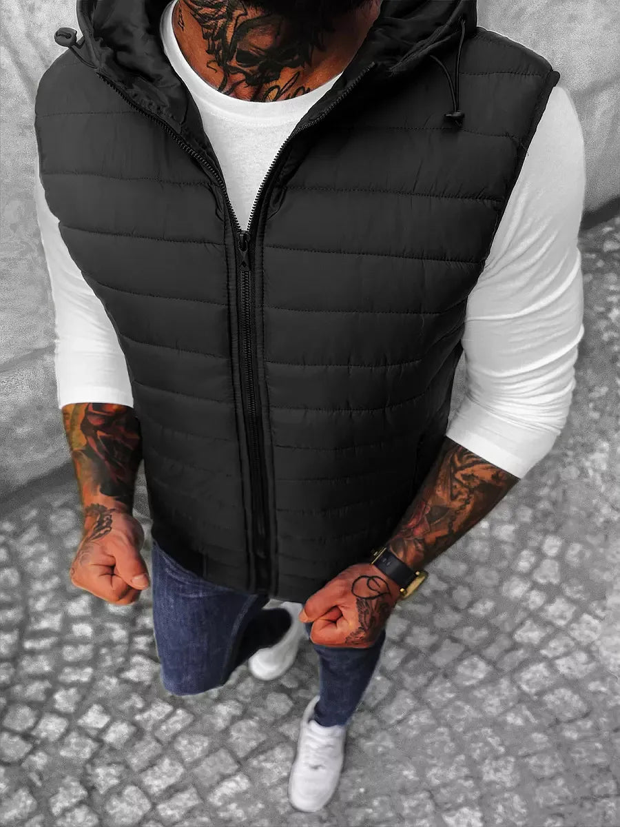 Men's black vest Minel