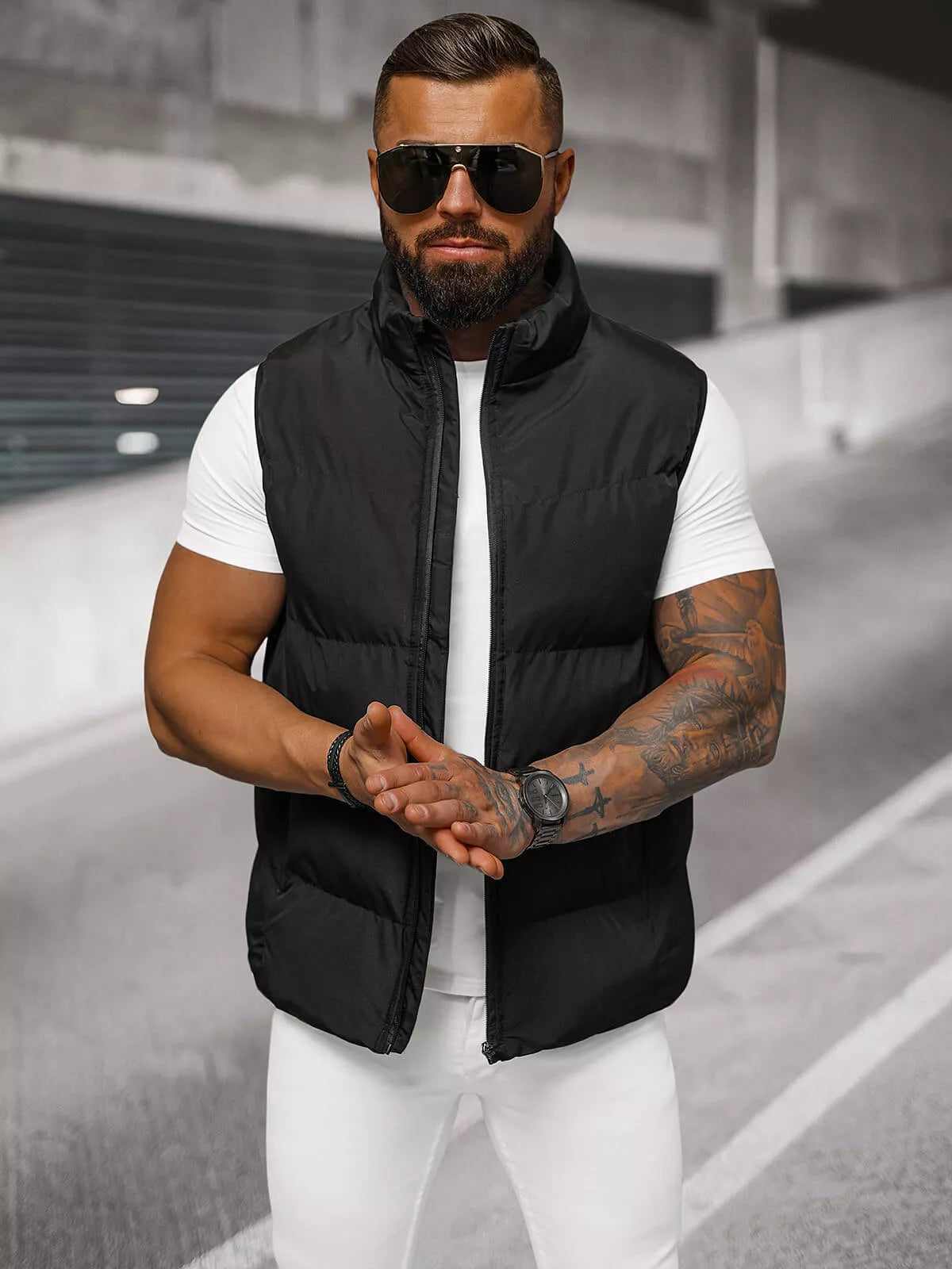 Men's black vest Stog