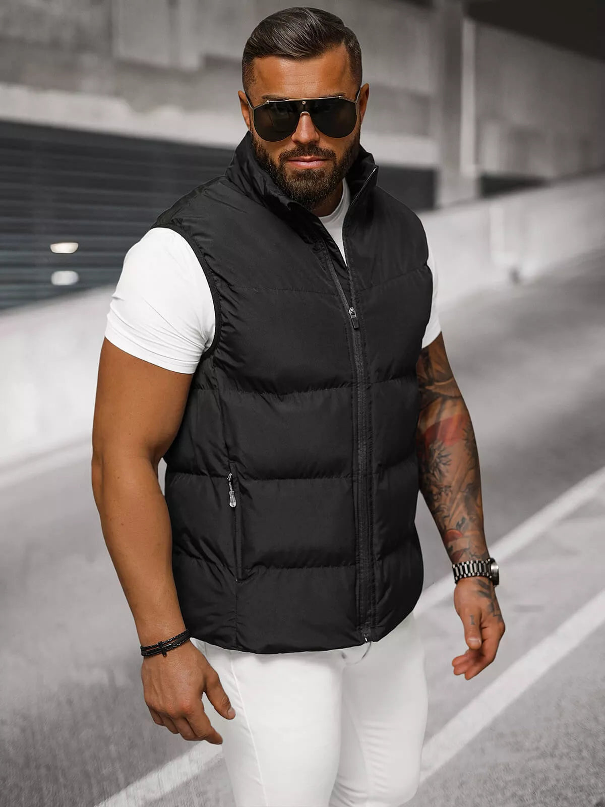 Men's black vest Stog