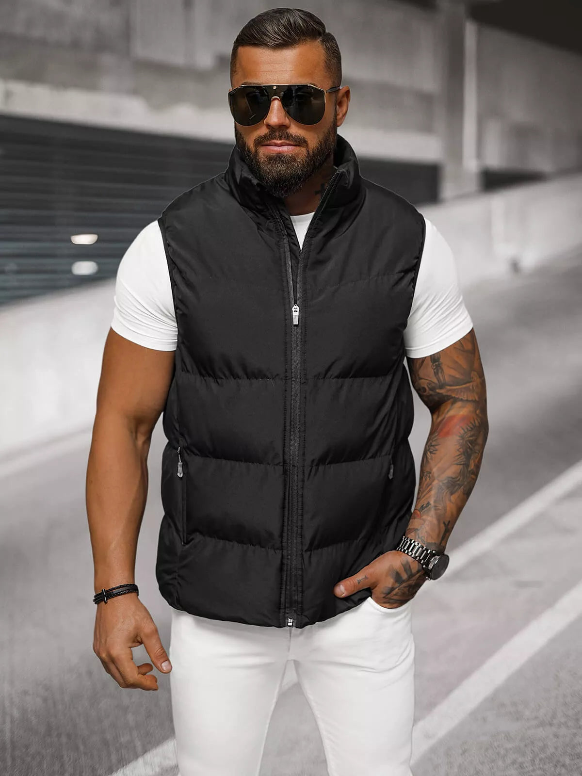 Men's black vest Stog