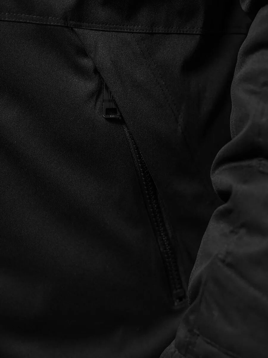 Men's black winter jacket with fur Eget