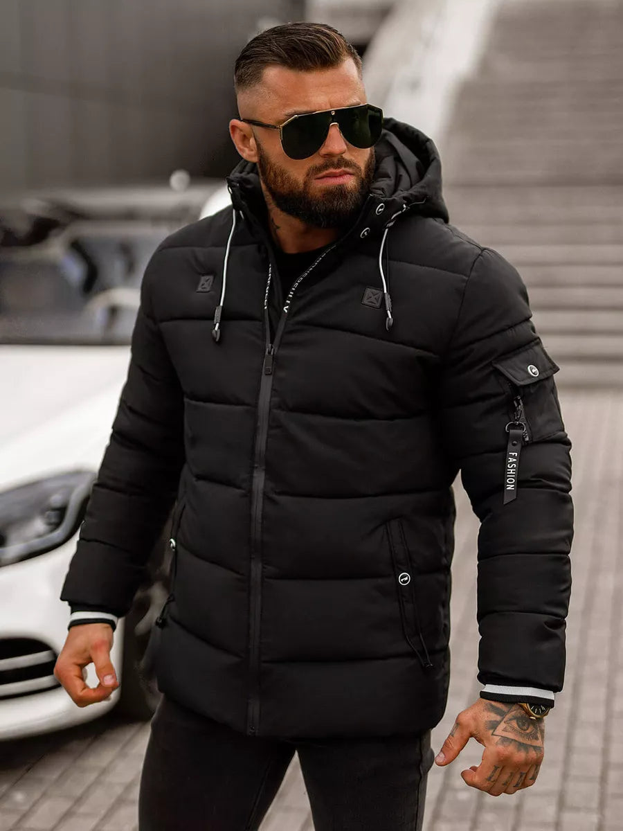 Men's black winter jacket Arte
