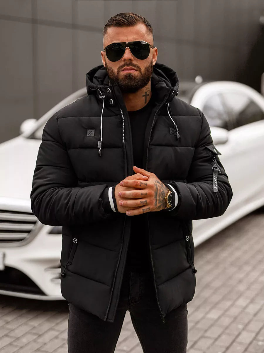 Men's black winter jacket Arte