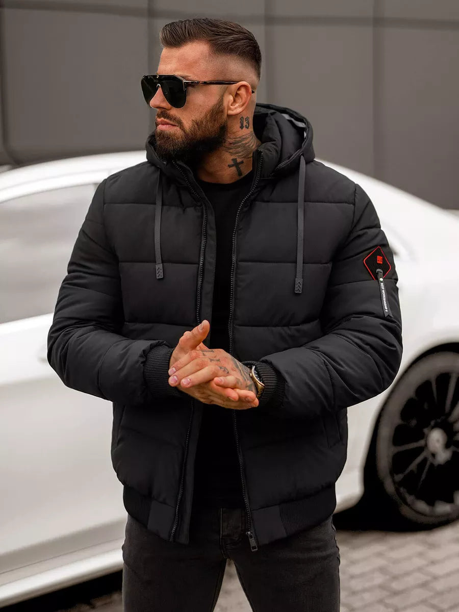 Men's black winter jacket Martim