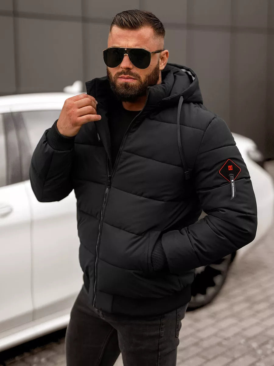 Men's black winter jacket Martim