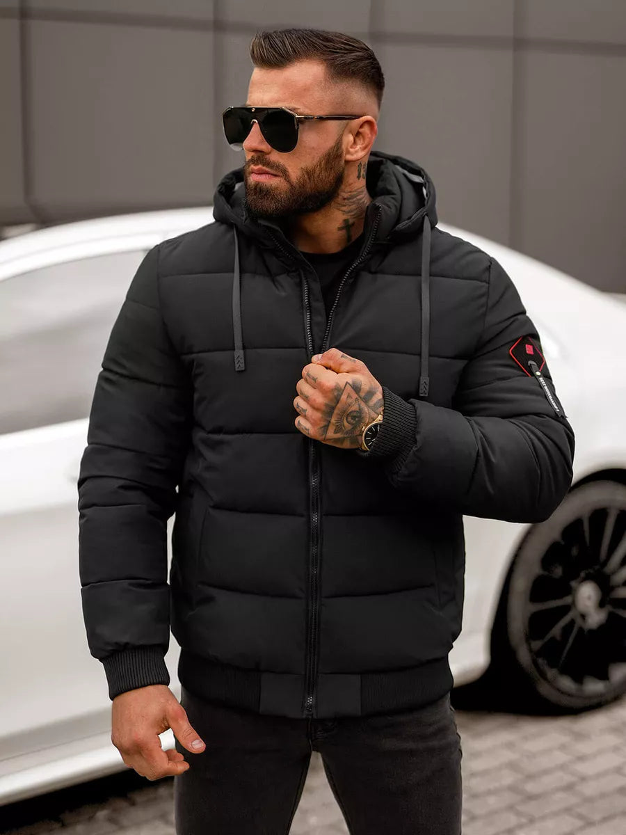 Men's black winter jacket Martim