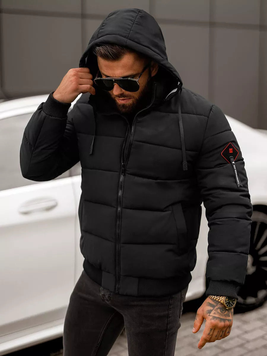 Men's black winter jacket Martim