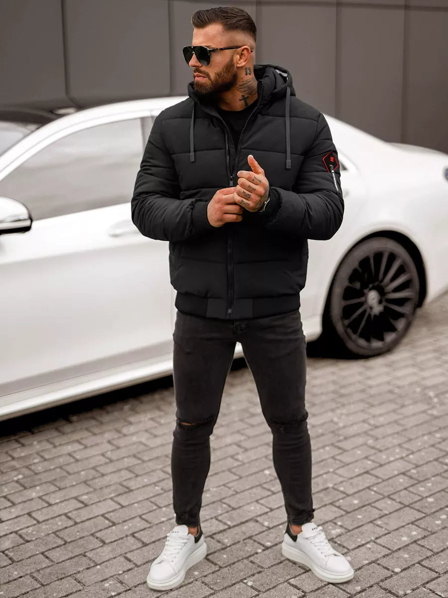 Men's black winter jacket Martim