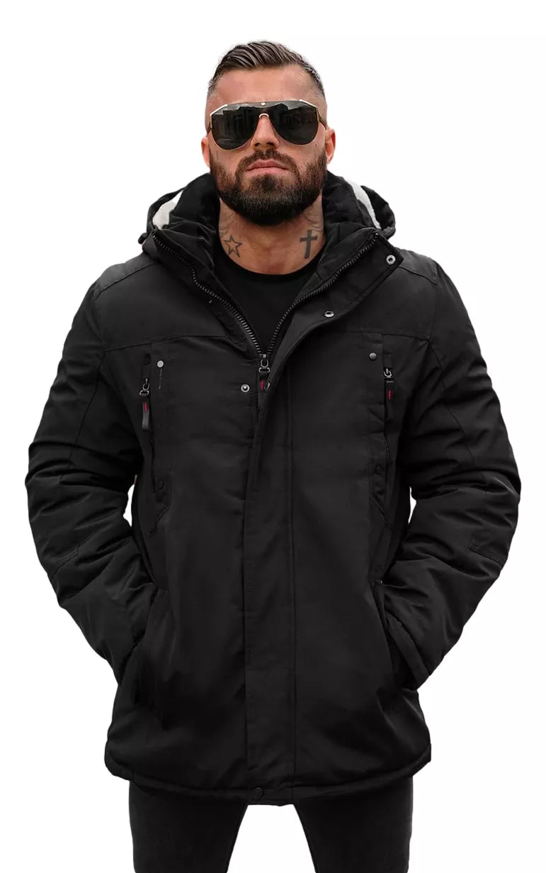 Men's black winter jacket Mason