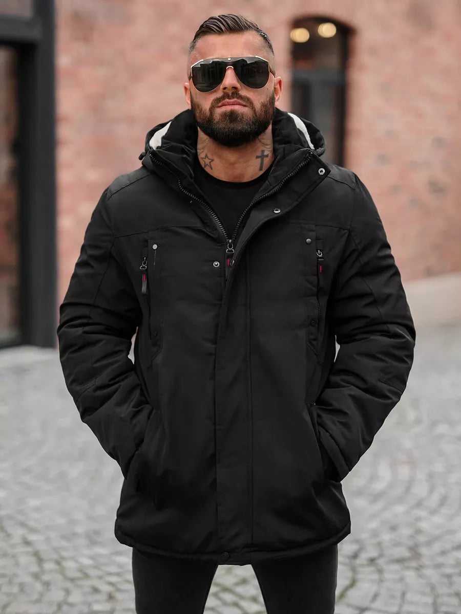 Men's black winter jacket Mason