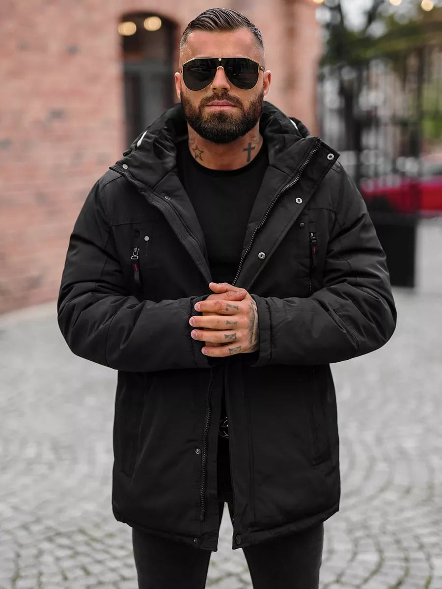 Men's black winter jacket Mason