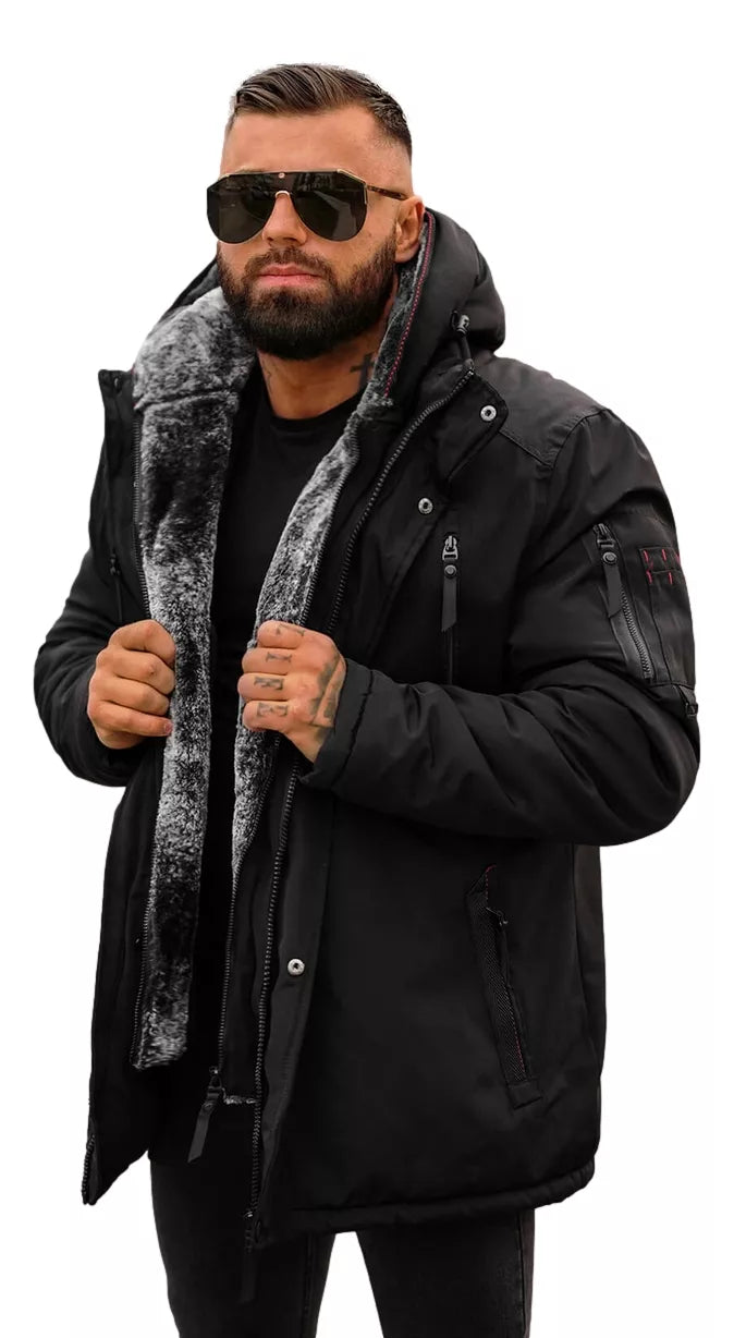 Men's black winter jacket Max