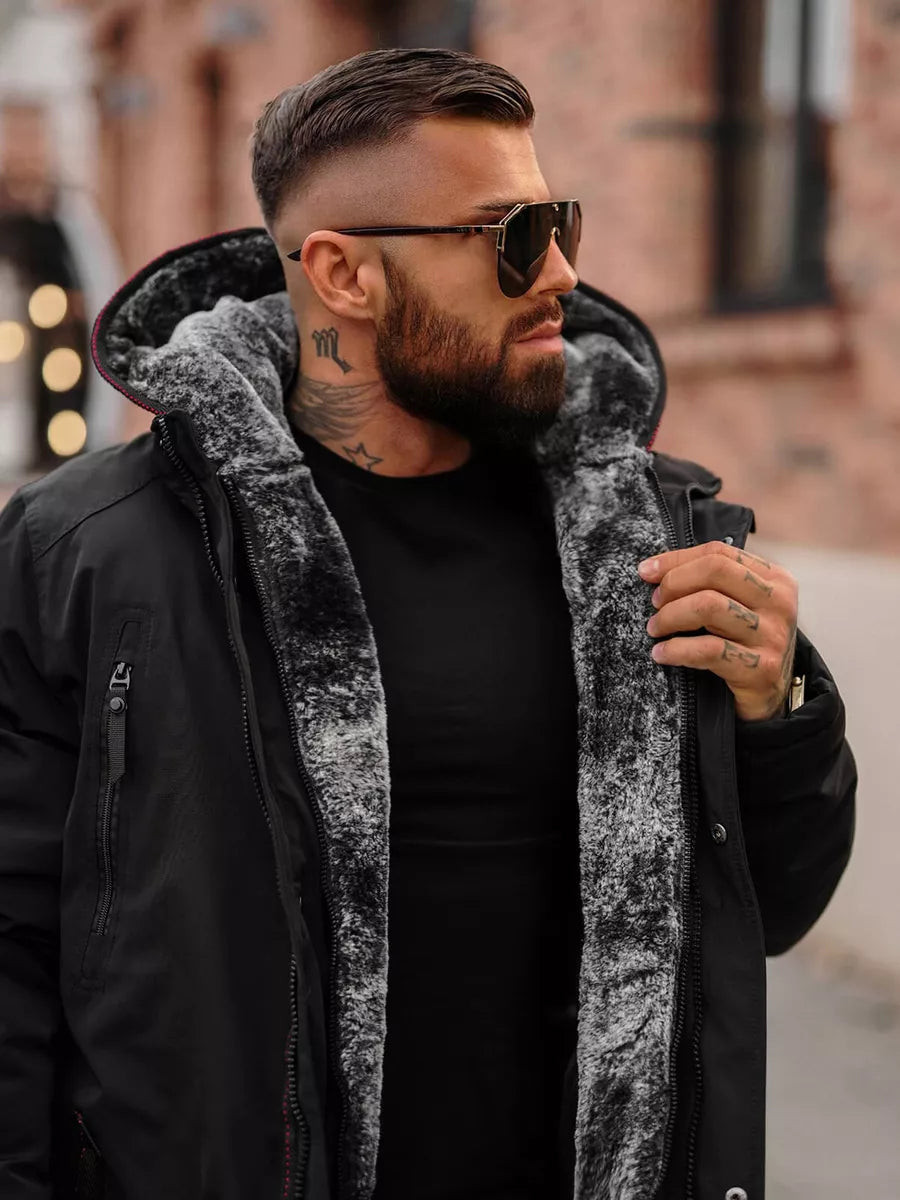 Men's black winter jacket Max