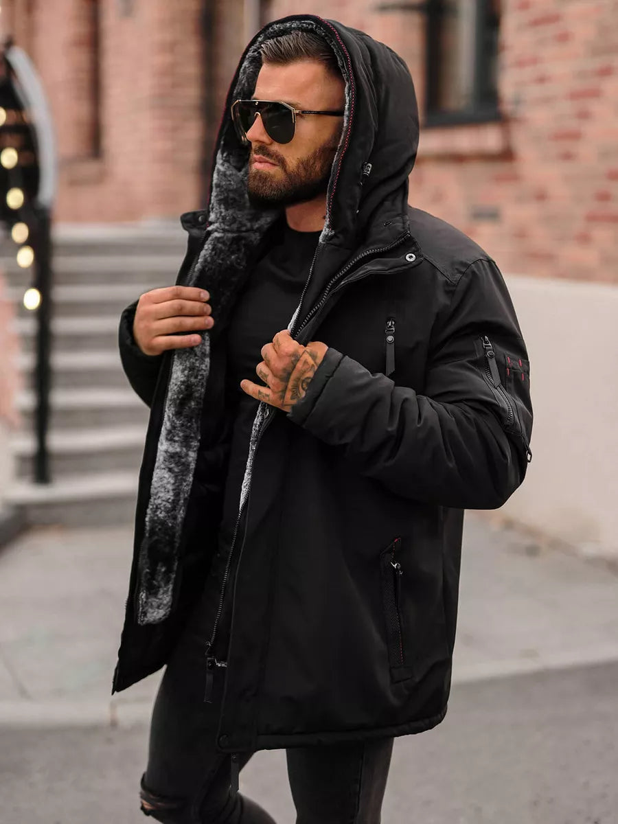 Men's black winter jacket Max