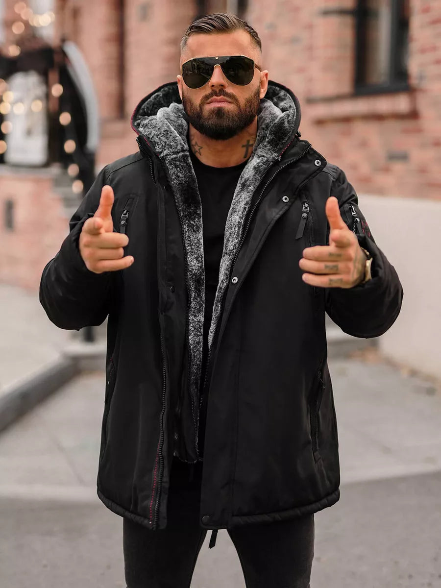 Men's black winter jacket Max