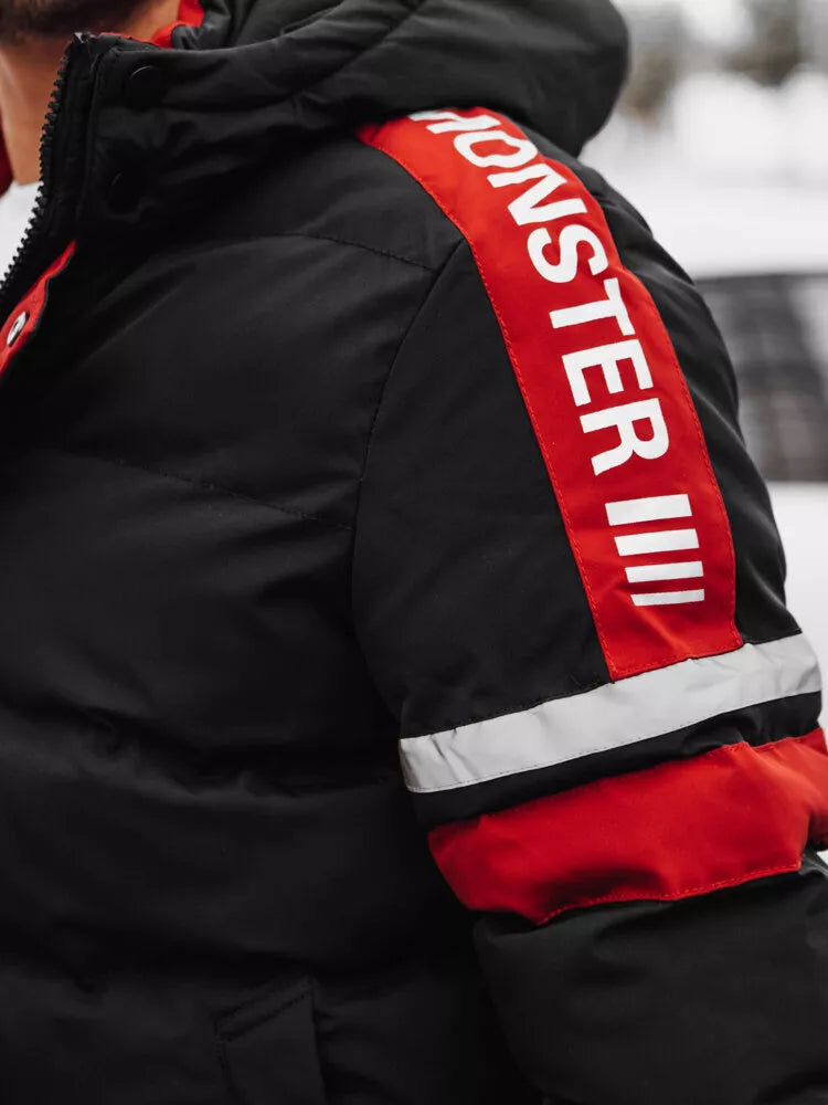 Men's black winter jacket Race