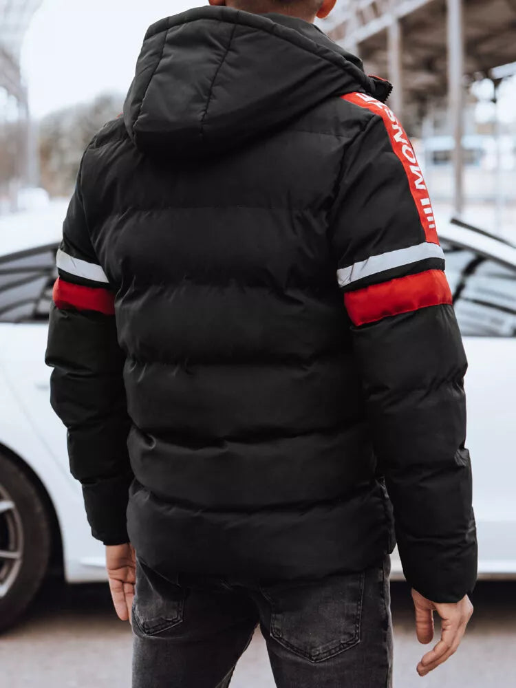 Men's black winter jacket Race