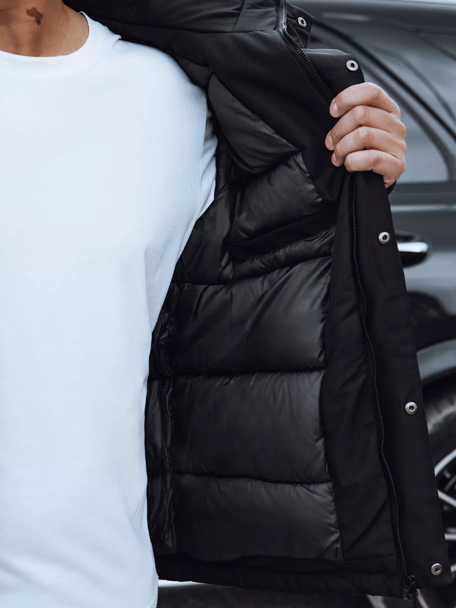 Men's black winter jacket Teo