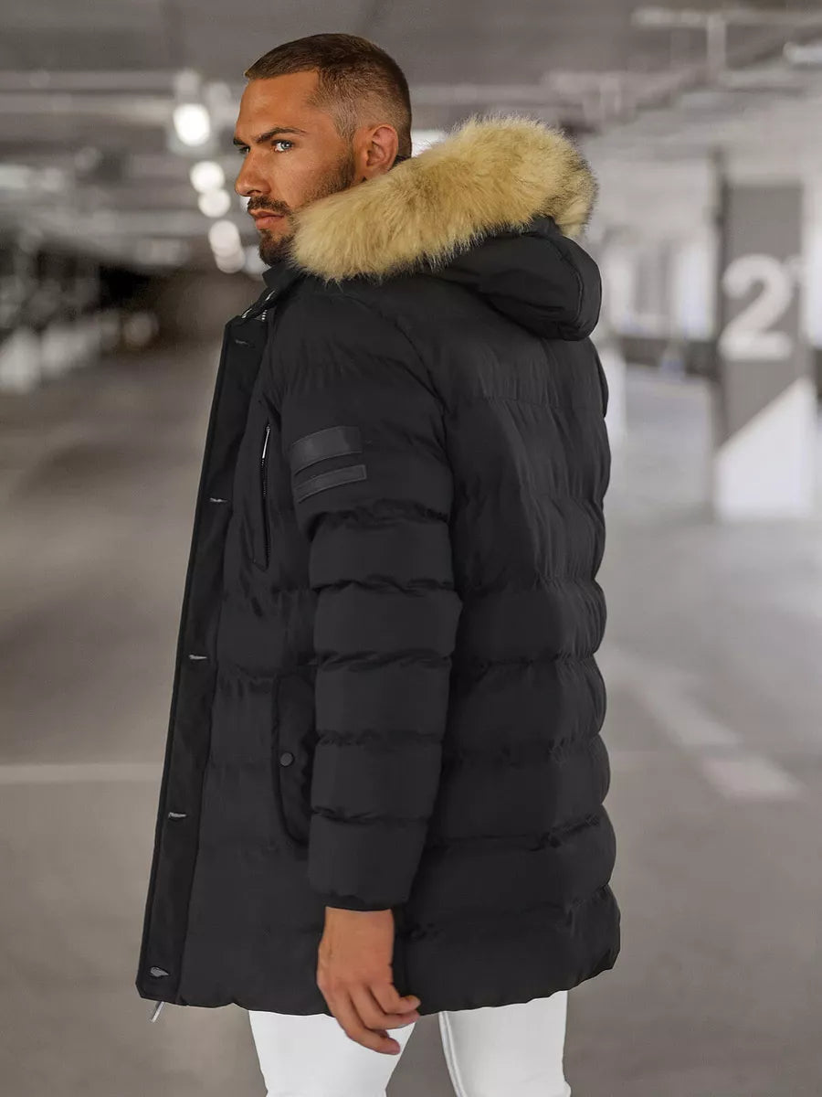 Black winter men's jacket Tulen