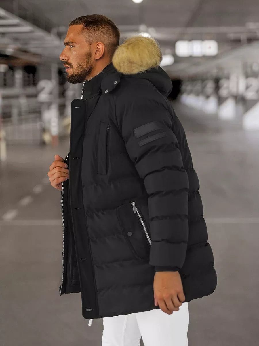 Black winter men's jacket Tulen