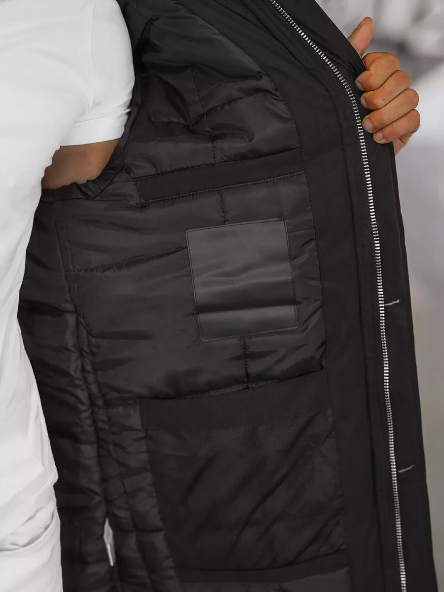 Black winter men's jacket Tulen