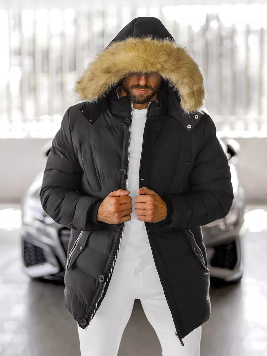 Black winter men's jacket Tulen